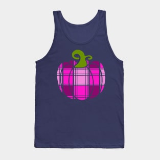 Purple Plaid Pumpkin Tank Top